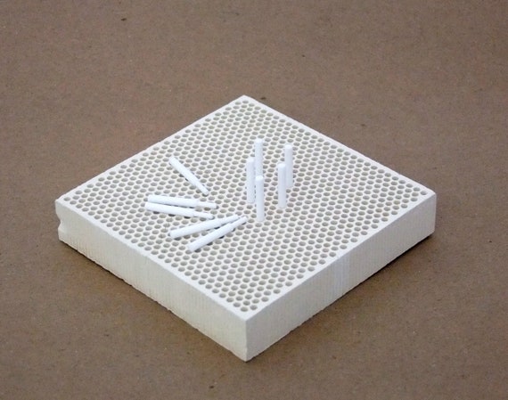 Honeycomb Ceramic Soldering Block 4 by 4 Inch With Pins SALE 