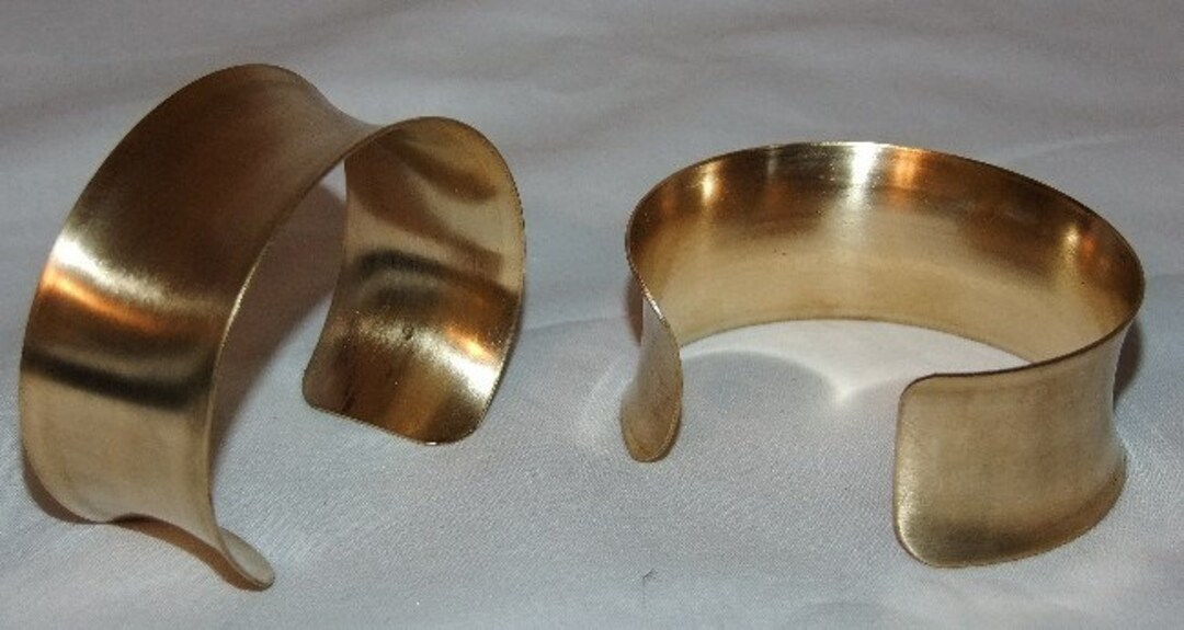 Brass Bracelet Cuff Blanks Concave 1 Pkg of 12 Etsy