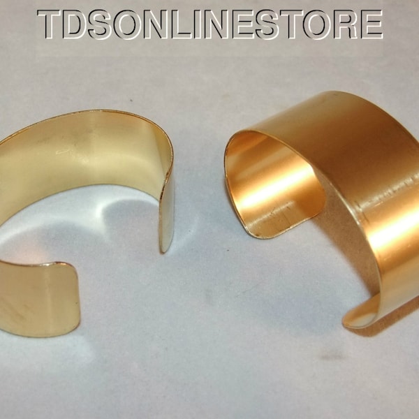 Brass Bracelet Cuff Blanks Wholesale Lot 1.5 inch Pkg Of 12