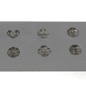 Deep Shot Plate Assorted Designs W Heart Impression Dies 6 impressões | suprimentos de ourives | ferramentas de ourives | VENDA