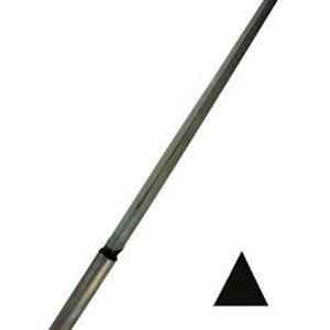 Puede incluir: Una herramienta de metal larga, delgada y plateada con una punta puntiaguda y un mango. La herramienta se utiliza para hacer agujeros en cuero u otros materiales.