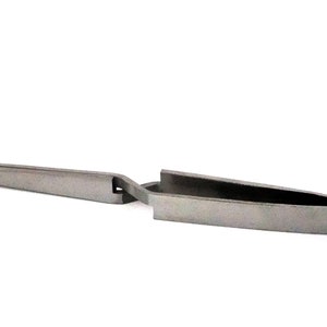 Curved Tipped Crosslock Stainless Steel Jeweler Tweezers 6 1/2 Inch