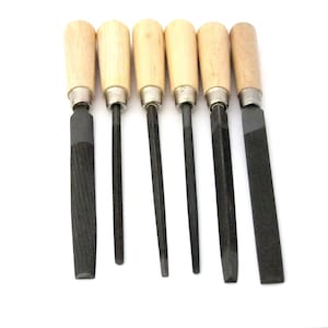 Premium Jewelers/Crafters 6 Piece File Set Wood Handles