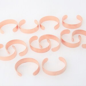 Raw Copper Bracelet Cuff Blanks Wholesale Lot 3/4 inch Pkg Of 12  SALE