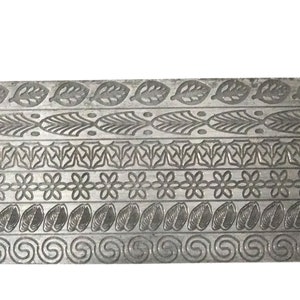 Multi Design Pattern Texture Steel Plate for Press or Rolling Mill 6 x 2.5 Inch, #106