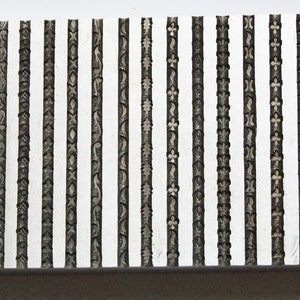 16 Design Wire Impression Die Plate #10 | silversmith supplies | silversmith tools | metal stamps for jewelry