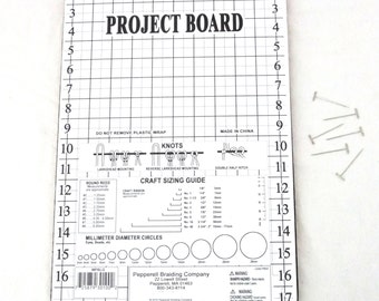 Macrame Project Work Cork Board With Pins 11 x 17 Inch