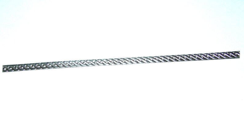 Rope Patterned Sterling Silver Wire 8 Inches By 6.5mm Wide