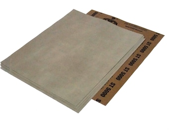 5000 Grit Wet-or-Dry Polishing Paper Made In Germany 6 Sheets 9"x11"