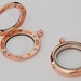Floating Glass Locket Rose Gold Plated Round 29mm