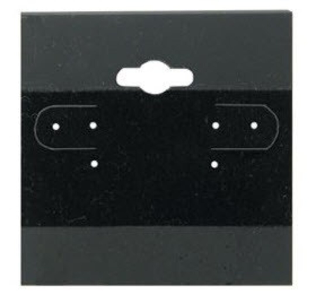100 Black Earring Cards 2 Inch Etsy