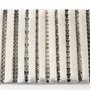 9 Design Wire Impression Die Plate #5 | silversmith supplies | silversmith tools | metal stamps for jewelry