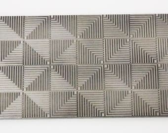 Pattern Texture Plate for Press or Rolling Mill 6 x 2.5 Inch  #55