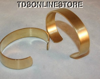 Brass Bracelet Cuff Blanks Wholesale Lot 1/2 inch Pkg Of 12