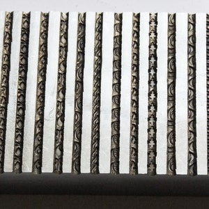 16 Design Wire Impression Die Plate #13 | silversmith supplies | silversmith tools | metal stamps for jewelry