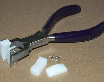 Bracelet Bending-Forming Pliers With Nylon Jaws And Extra Set Of Jaws