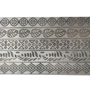 Multi Design Pattern Texture Steel Plate for Press or Rolling Mill 6 x 2.5 Inch, #110