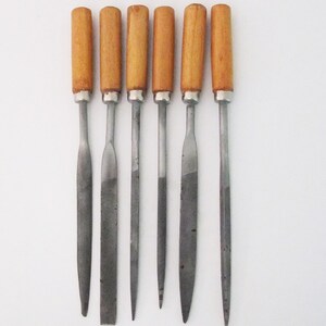 Course Cut File Economy Multipurpose Course Cut 6 Piece File Set Wood Handles #2 - Etsy