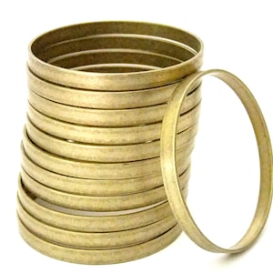 Flat Brass Bracelet Bangle Blanks 1/4 inch Pkg Of 12