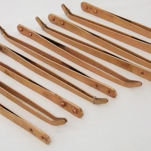 10-pack styva kopparbetningspincetter/tänger för lödning etc. med böjda spetsar 8,5" REA