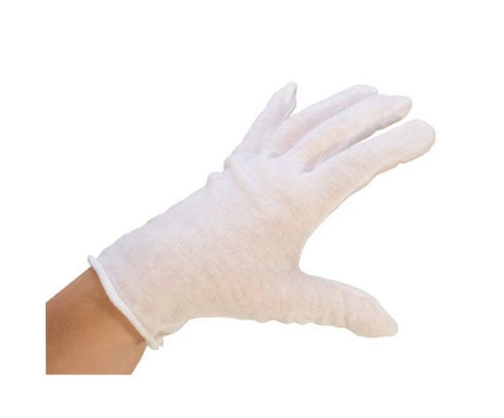 White Cotton Inspection Gloves Small Package of 12 