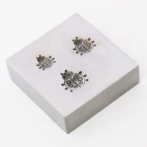 Shot Plate 3 Designs Lady Bug Shapes Impression dies | silversmith supplies | silversmith tools | SALE