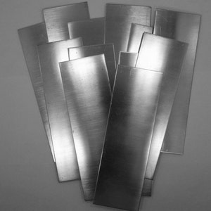 Nickel Silver Sheet / Bracelet Blanks 24ga 6&quot; x 2&quot; .51mm  Pkg Of 12  New Lower Price