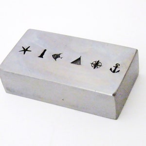 Shot Plate Nautical Designs Impression die 6 Impressions | silversmith supplies | silversmith tools | metal stamps for jewelry SALE