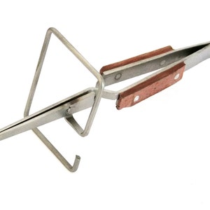 Fiber Grip Soldering Crosslock Tweezers With Stand Straight Tip  6 1/4&quot;   SALE
