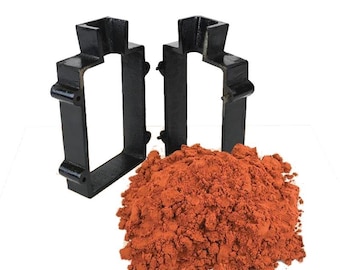 Sand Casting Set with Petrobond Casting Clay, Sand and Cast Iron Mold Flask Frame Making Tool for Jewelry, Metal and Coins
