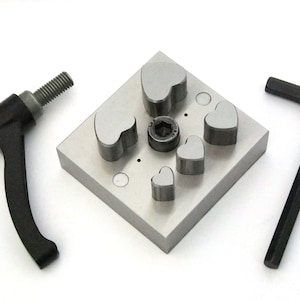 Disc Cutter 12mm to 25mm With 5 Punches For Heart Shapes With Handle SALE