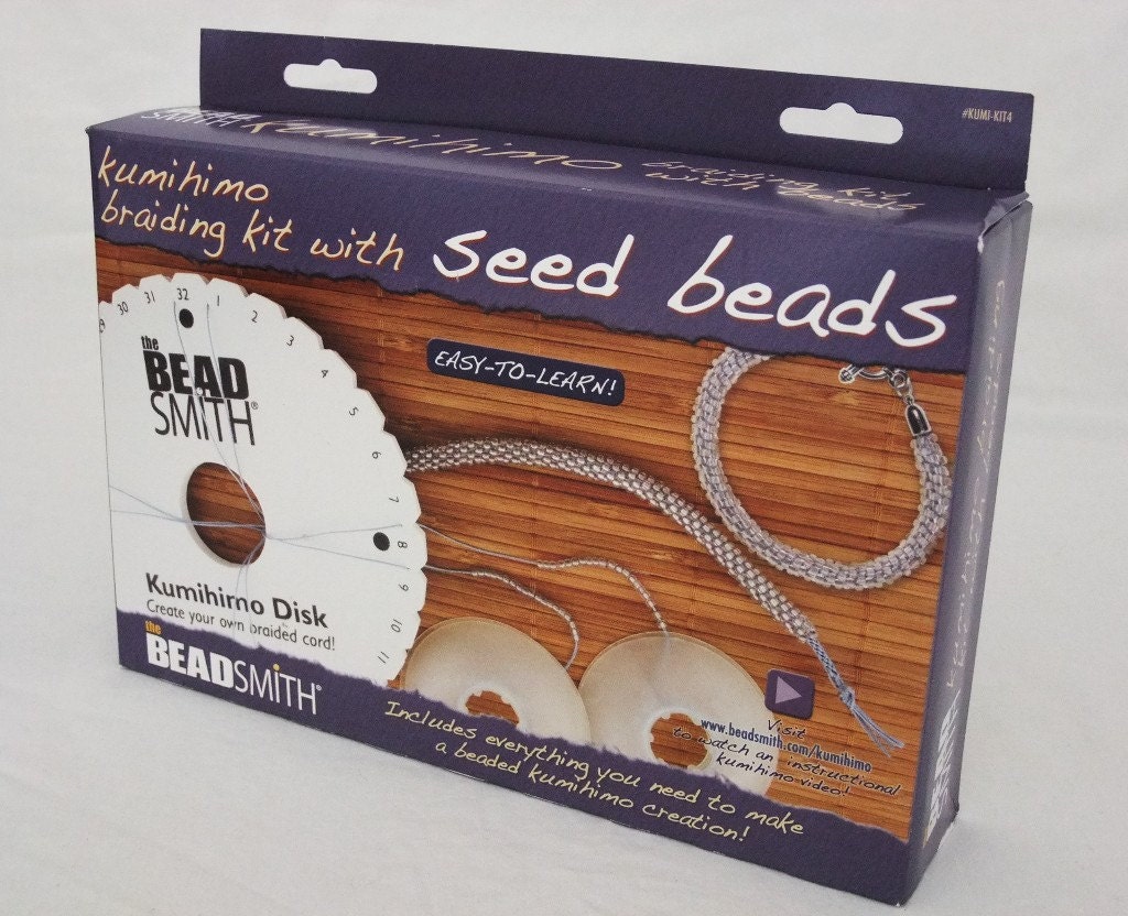Kumihimo Starter Braiding Kit With Seed Beads 