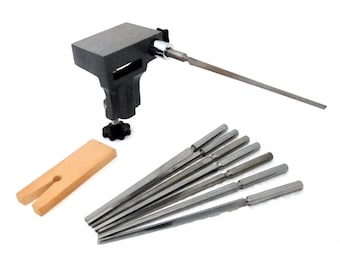 Clamp On Bench Anvil With 8 Assorted Shape Bezel Mandrels And Saw Pin SALE