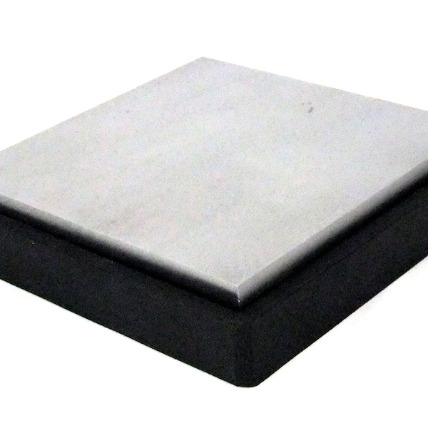 Very Large 6 by 6 Inch Rubber And Steel Bench Block