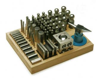 Jumbo Complete 56 Piece Dapping And Forming Set In Wood Base  SALE