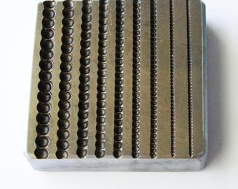 Multi Width 9 Design Wire Impression Die Plate  | silversmith supplies | silversmith tools | metal stamps for jewelry