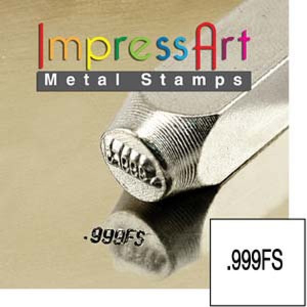 Metal Design Stamp By Impressart 2mm ".999fs" Quality Mark