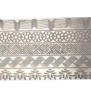 Multi Design Pattern Texture Steel Plate for Press or Rolling Mill 6 x 2.5 Inch, #114