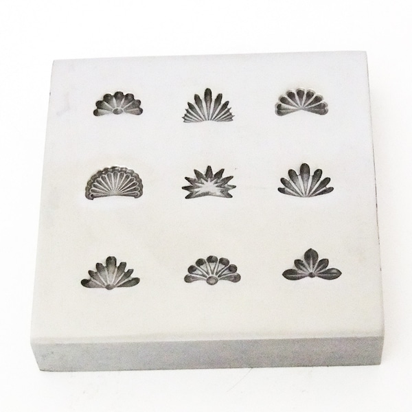 Placa de disparo 9 diseños Troqueles de impresión para abanicos / Suministros de platería / Herramientas de platería /