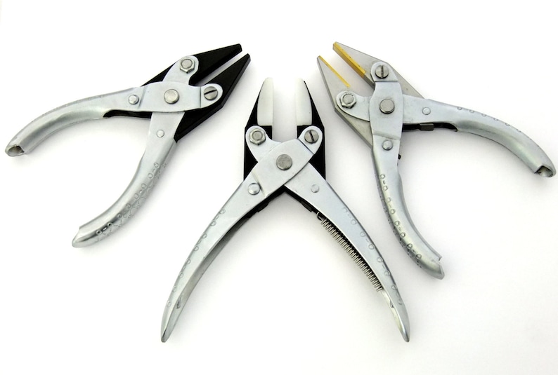 and Steel Flat Jaw Parallel Pliers 3 Pack Brass Nylon
