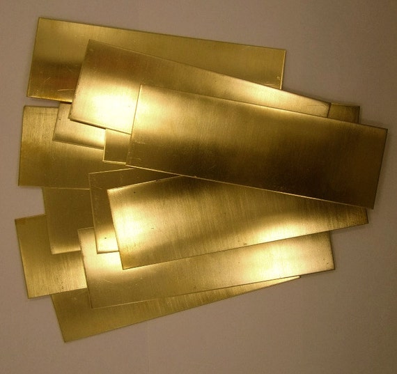 Yellow Brass Sheet 22ga 12/" x 6/" 0.64mm Thick