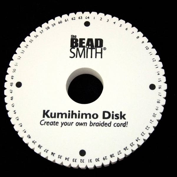 Disque Kumihimo rond à 64 emplacements, 20 mm d'épaisseur, 6 po. de diamètre