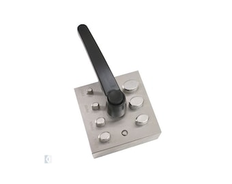 Disque de coupe de 4 mm à 12 mm avec 7 poinçons pour formes ovales avec manche VENTE