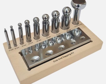 Round and Oval Dapping Tool Set 3 to 24 mm   SALE
