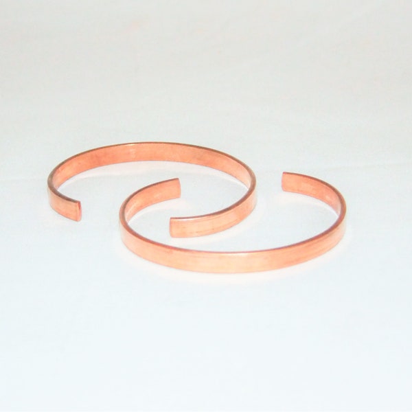 Raw Copper Bracelet Cuff Blanks For Jewelry Making 1/4 inch Pkg Of 2