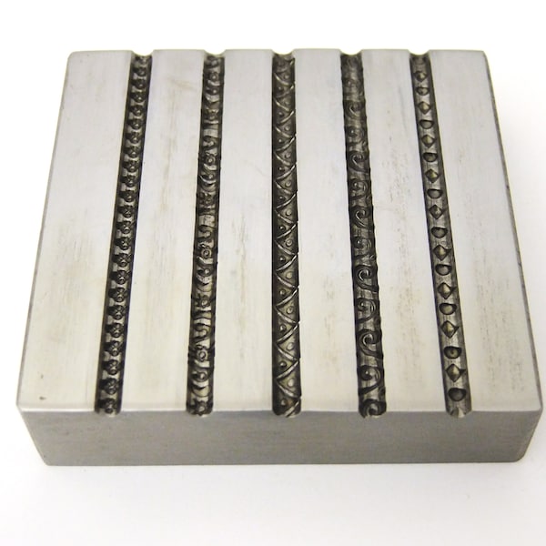 Placa de impresión de alambre de 5 diseños n.° 1 / suministros de platería / herramientas de platería / sellos de metal para joyería EN VENTA