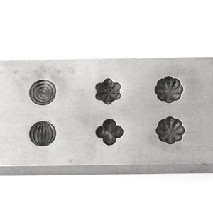 Moldes de impressão com design variado e placa de injeção profunda, 6 impressões | suprimentos para ourives | ferramentas para ourives | carimbos de metal para joias VENDA