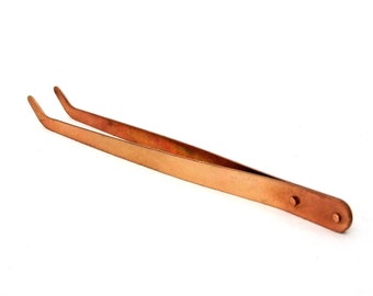 Rigid Copper Pickling Tweezers/Tongs For Soldering Etc Curved Tips 8.5"  SALE