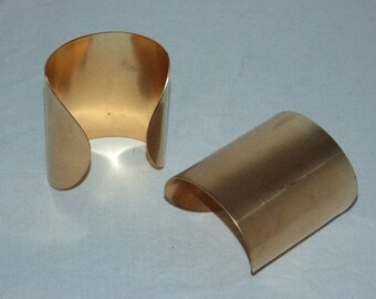 Brass Bracelet Cuff Blanks Extra Wide 3" Pkg Of 2