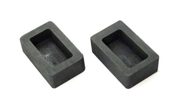 Mini 2 Pack Graphite Ingot Molds 1 3/4 by 1 1/8 Great for Gold Silver SALE  